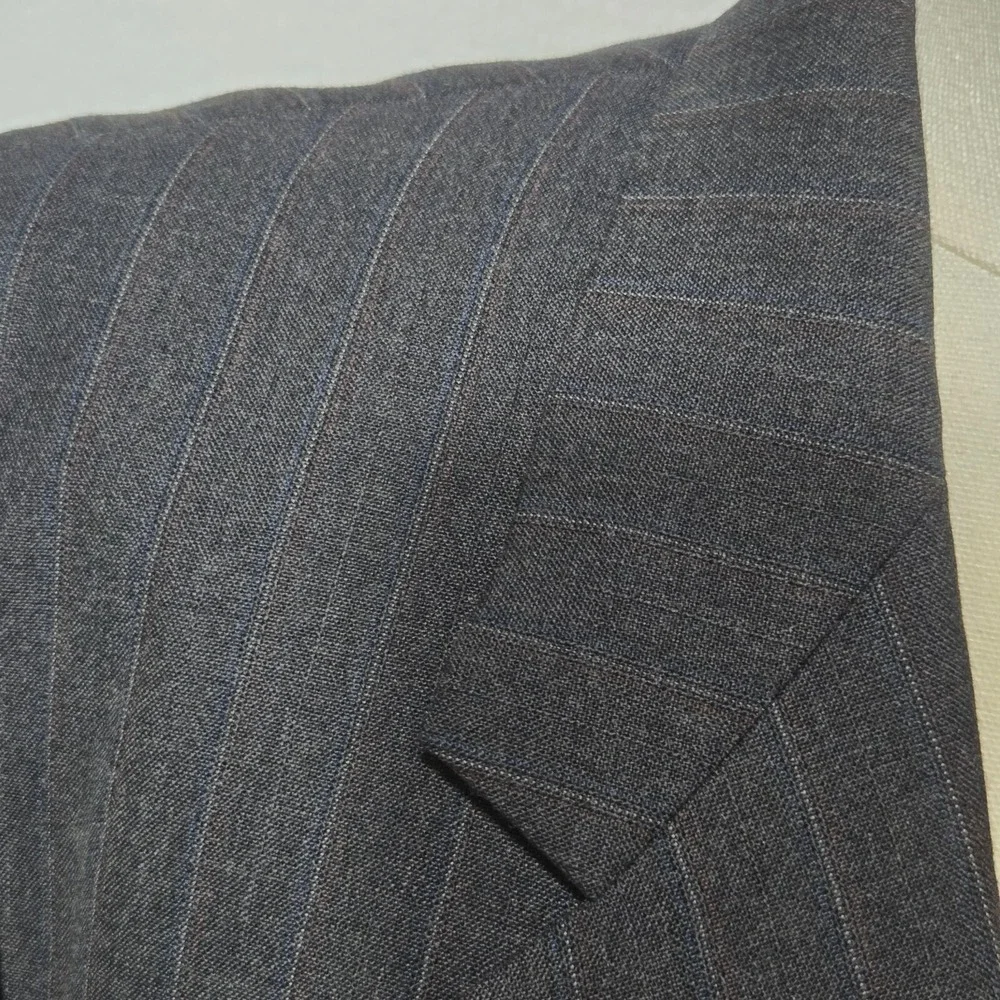 Witty Brothers Classic Pants Suit Mens Black L50/45 Black Pinstripe Wool Blend